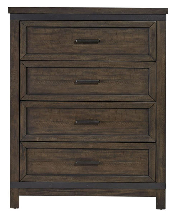 Liberty Furniture Thornwood Hills 4 Drawer Chest in Rock Beaten Gray