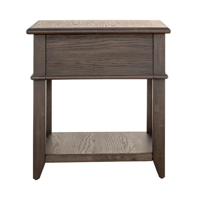 Mill Creek Drawer End Table in Peppercorn