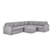 Flex 6-Seat Sectional with Standard Arm and Storage Ottoman - 5000003543