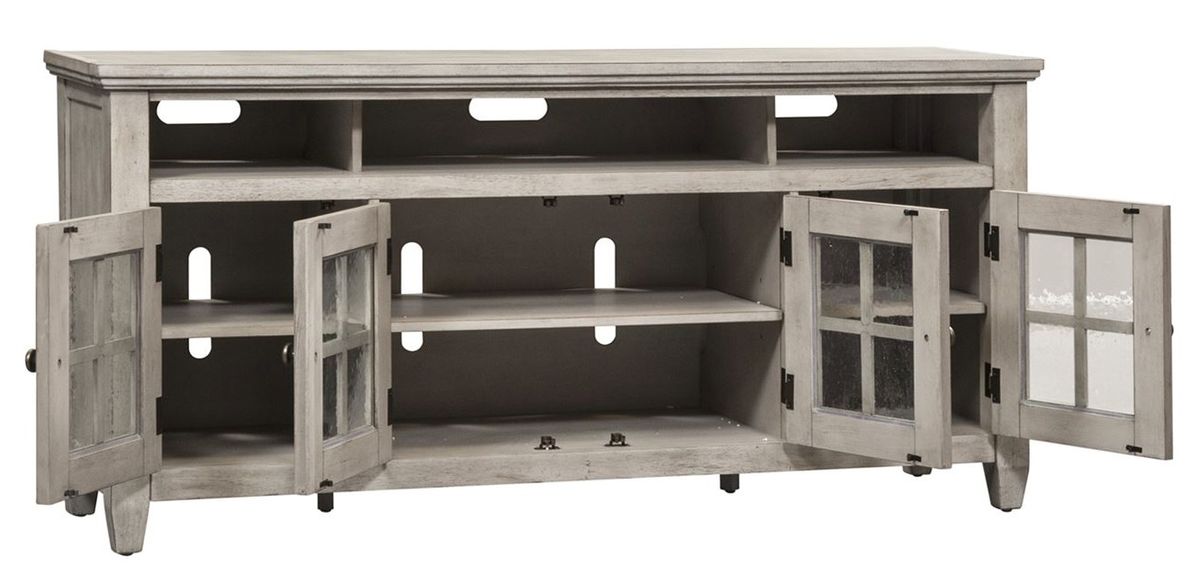 Liberty Heartland 66" TV Stand in Antique White