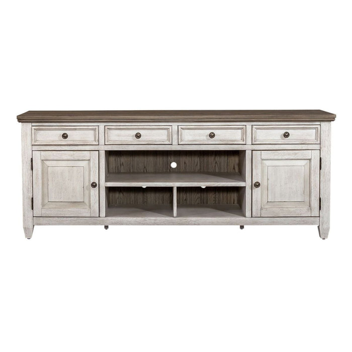 Liberty Heartland 76" Tile TV Console in Antique White
