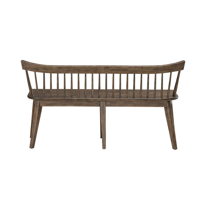 Midland Falls Spindle Back Bench in Rustic Brown image