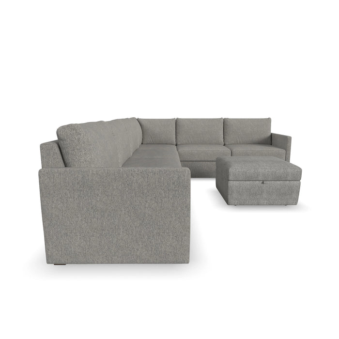 Flex 6-Seat Sectional with Narrow Arm and Storage Ottoman - 5000003380