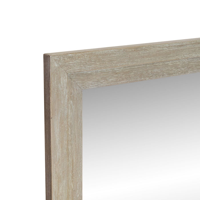 Belmar Mirror in Washed Taupe and Silver Champagne