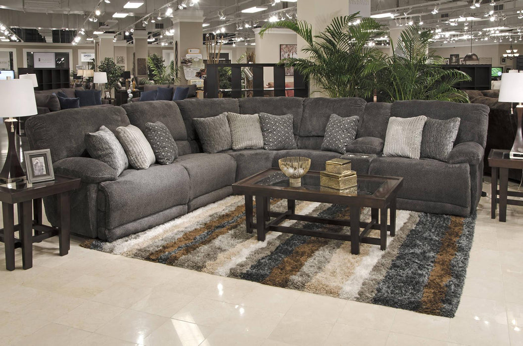 Catnapper Furniture Burbank 6pc Power Reclining Sectional in Smoke