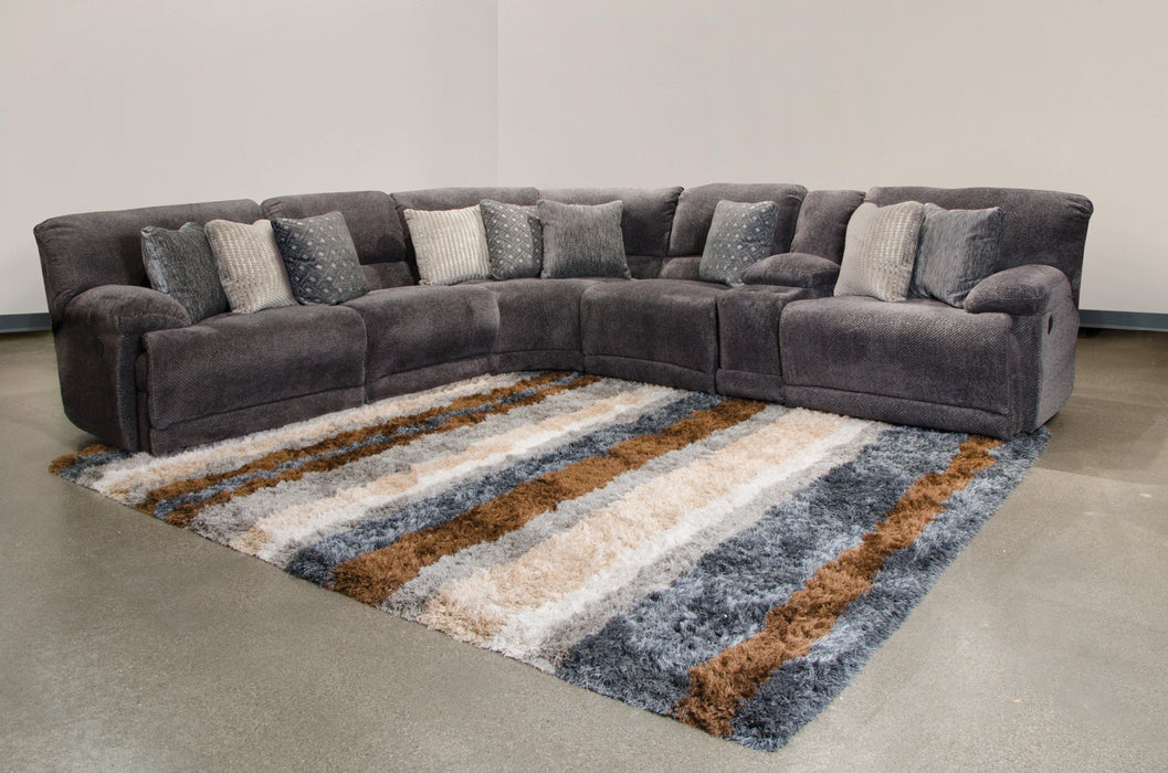 Catnapper Furniture Burbank 5pc Sectional in Smoke