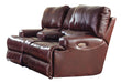 Catnapper Wembley Lay Flat Reclining Console Loveseat in Walnut image