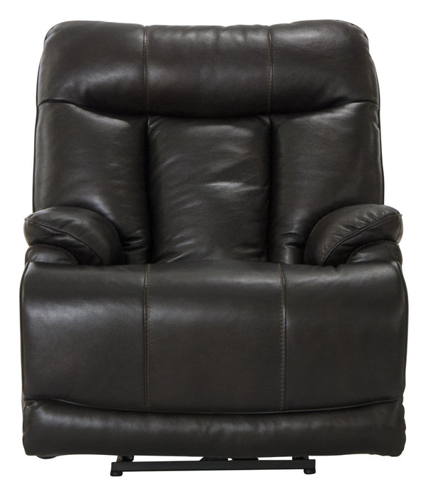 Naples Leather Power Lay Flat Recliner with Power Adjustable Headrest and Extra Extension Footrest