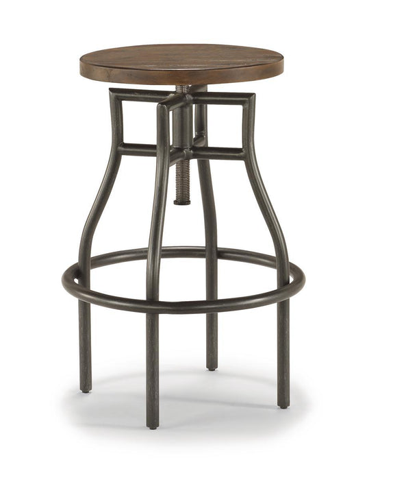 Flexsteel Carpenter Stool in Rustic Brown