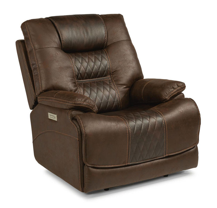 Flexsteel Dakota Power Recliner with Power Headrest and Lumbar