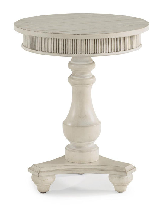 Flexsteel Harmony Round Chairside Table in White