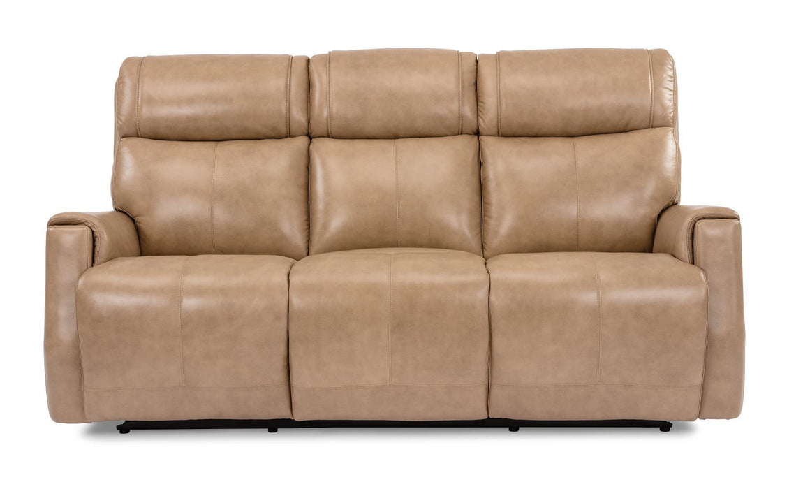 Flexsteel Latitudes Holton Leather Power Reclining Sofa w/Power Headrests