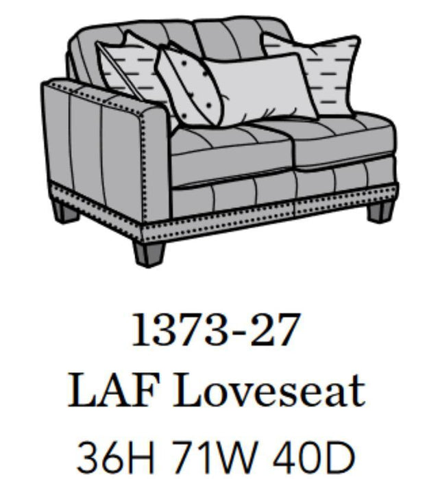 Flexsteel Latitudes Port Royal Leather LAF Loveseat