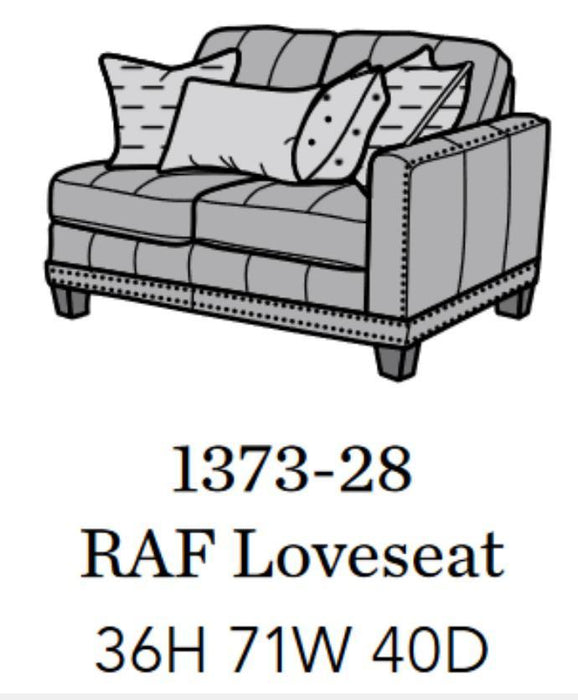 Flexsteel Latitudes Port Royal Leather RAF Loveseat