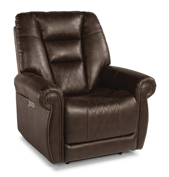 Flexsteel Maverick Power Recliner with Power Headrest and Lumbar