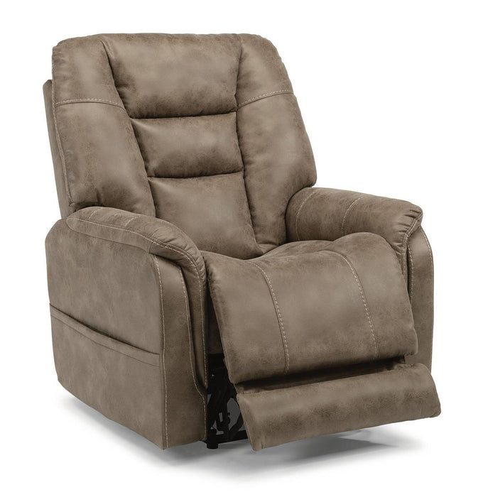 Flexsteel Theo Power Recliner with Power Headrest and Lumbar