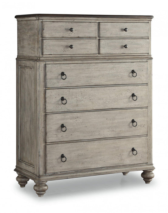 Flexsteel Wynwood Plymouth Drawer Chest in Whitewash Wood