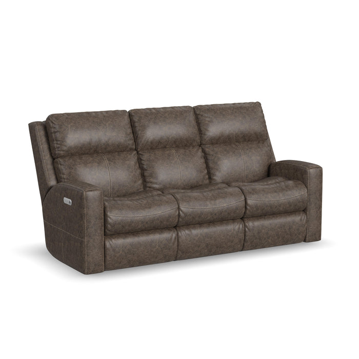 Score B3805-62L Power Reclining Sofa with Power Headrests & Lumbar