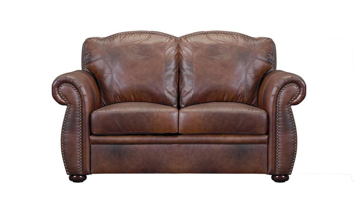 Leather Italia USA Cambria Arizona Loveseat in Marco