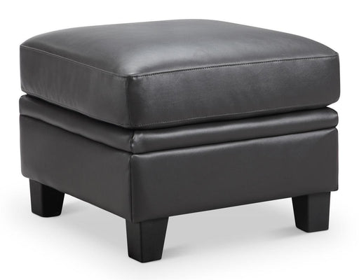 Leather Italia USA Cambria - Fletcher Ottoman in Charcoal image