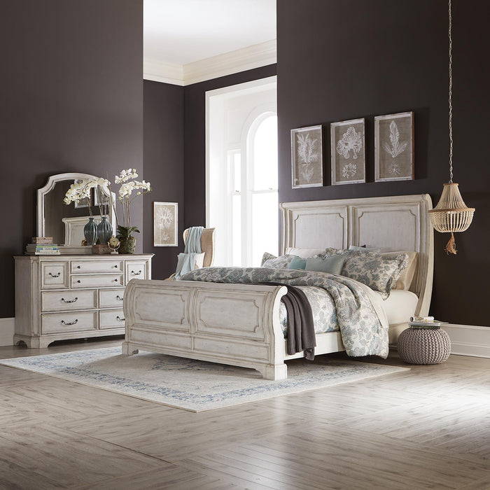 Abbey Road Queen Sleigh Bed, Dresser & Mirror image