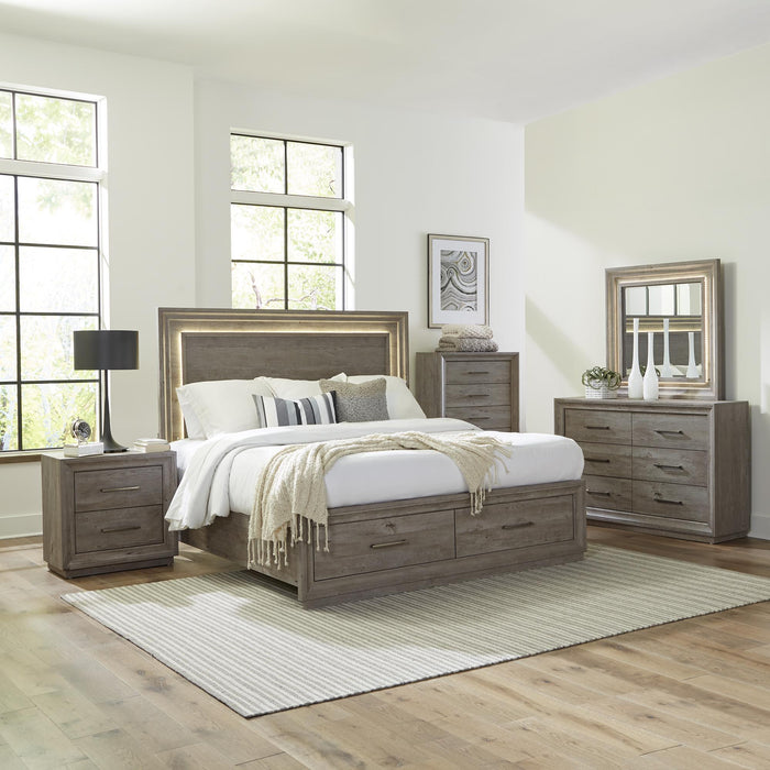 Horizons Queen Storage Bed, Dresser & Mirror, Chest, Nightstand image