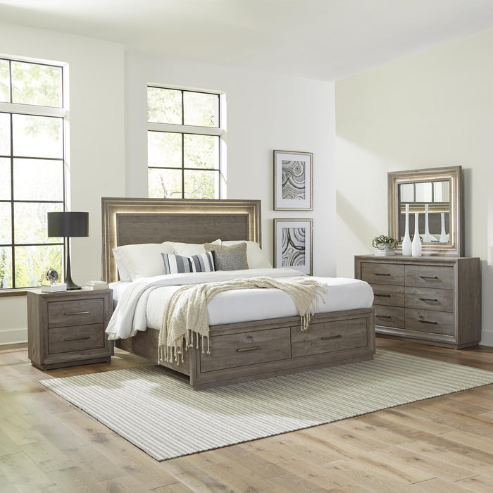 Horizons King Storage Bed, Dresser & Mirror, Nightstand image