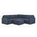Flex 5-Seat Sectional with Narrow Arm and Storage Ottoman - 5000003820