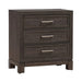Modern Edge Nightstand w/ Charging Station in Caffe image