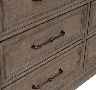 Liberty Furniture Town & Country 8 Drawer Dresser in Dusty Taupe